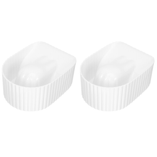 2Pièces Bols Blancs Trempage Ongles Art 1