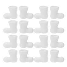 72Pièces Mini Bottes Blanches Père Noël Jouet Décor Miniature Noël