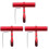 3Sets Multifunctionele Rood Aluminium Fietsverlengbeugel Handvat 4