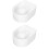 2Pièces Bols Blancs Trempage Ongles Art 5
