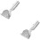 2Pièces -Balai En Acier Inoxydable Argenté Pour Fixation Solide 7