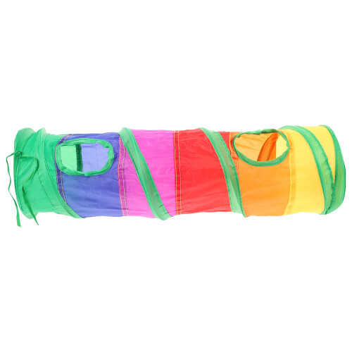 2Pièces Tunnel Pour Chat Intérieur En Polyester 1