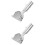 2Pièces -Balai En Acier Inoxydable Argenté Pour Fixation Solide 6