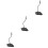 3Pièces Présentoir ABS Pour Figurine Support Stable Noir 7
