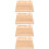 4Pcs Light Yellow Wood Spool Rack Stable Base for Thread Storage 10