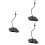 3Pièces Présentoir ABS Pour Figurine Support Stable Noir 8