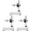 3Pièces Support Microscope USB Aluminium Argent Stabilisé Et Ajustable 3