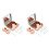 2Ensembles Étui Lentilles Rose Gold Petit ABS Pour Usage 3