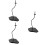 3Pièces Présentoir ABS Pour Figurine Support Stable Noir 9