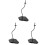 3Pièces Présentoir ABS Pour Figurine Support Stable Noir 4