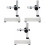 3Pièces Support Microscope USB Aluminium Argent Stabilisé Et Ajustable 4
