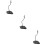 3Pièces Présentoir ABS Pour Figurine Support Stable Noir 11