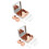 2Ensembles Étui Lentilles Rose Gold Petit ABS Pour Usage 8