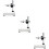 3Pièces Support Microscope USB Aluminium Argent Stabilisé Et Ajustable 10