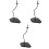 3Pièces Présentoir ABS Pour Figurine Support Stable Noir 5