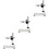 3Pièces Support Microscope USB Aluminium Argent Stabilisé Et Ajustable 6
