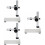 3Pièces Support Microscope USB Aluminium Argent Stabilisé Et Ajustable 8