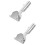 2Pièces -Balai En Acier Inoxydable Argenté Pour Fixation Solide 8