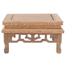 4Pcs Coffee Wood Flower Pot Base Rustic Planter Stand for Home Decor