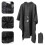 2Pièces Poncho Noir Résistant Usage 7