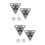 4Pièces Stickers Réfléchissants Pour 7