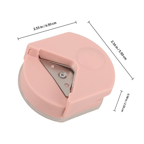 Outil Découpe Coin Papier Rose ABS Pour École 1
