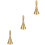 3Pièces Décorative Cuivrée Or Service 5