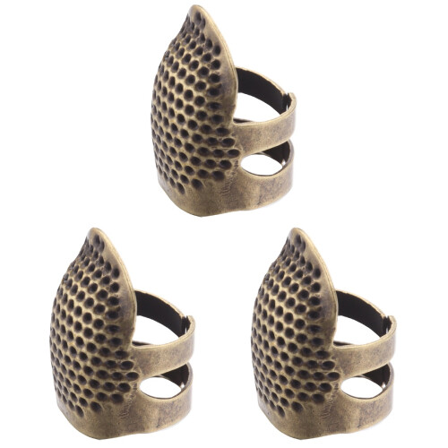 3Pièces Anneaux Thimble Pour Couture Réparation 1