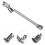 5Pièces Accessoire Gonflage Métal Durable Couleur Argent 11