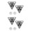 4Pièces Stickers Réfléchissants Pour 5