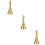3Pièces Décorative Cuivrée Or Service 9