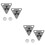 4Pièces Stickers Réfléchissants Pour 6