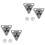 4Pièces Stickers Réfléchissants Pour 3