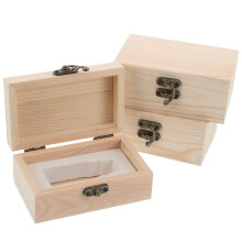 6Pcs Wooden Essential Oil Storage Box Foam Lined Shockproof Organizer