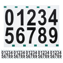 Adhesive House Numbers In Black Pvc For Mailbox And Home Use