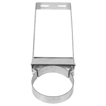 Silver Universal Pipe Clamp Metal Wall Mount Holder for Chimney