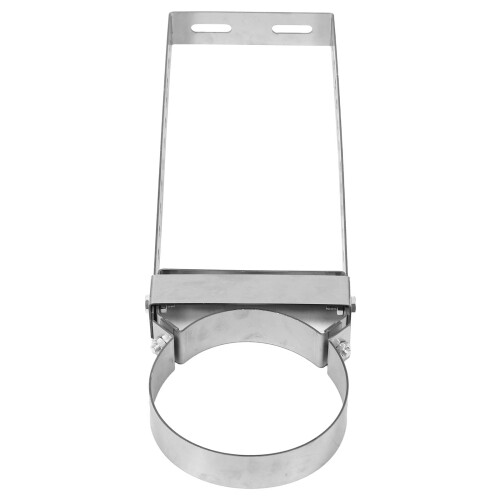 Silver Universal Pipe Clamp Metal Wall Mount Holder for Chimney