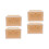 4Pcs Transparent Yellow Footwear Storage Boxes Stackable Plastic Cases 4