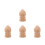 4Pcs Durable Wood Pineapple Finials Decorative Post Tops for Home 4