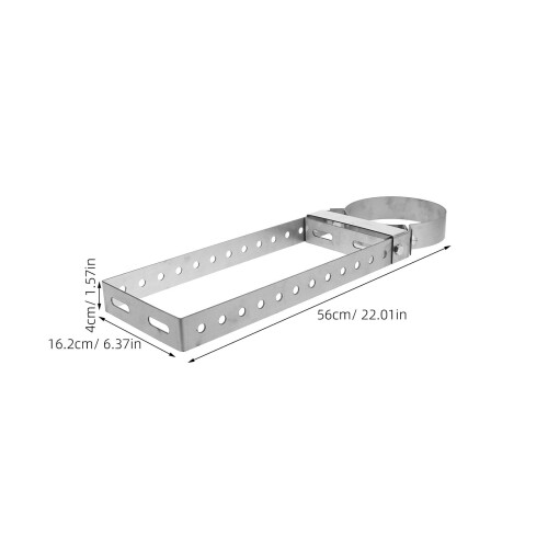Silver Universal Pipe Clamp Metal Wall Mount Holder for Chimney 1