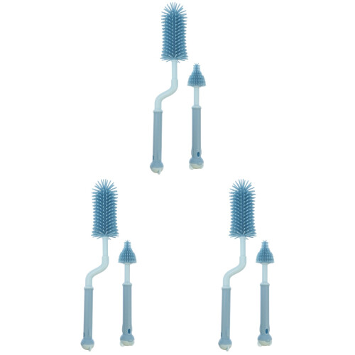 6Pièces Brosse Nettoyage Bébé Silicone Résistant 2