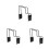 3Pcs Violin Beginner Collimator Black Portable Training Aid 4