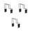 3Pcs Violin Beginner Collimator Black Portable Training Aid 7