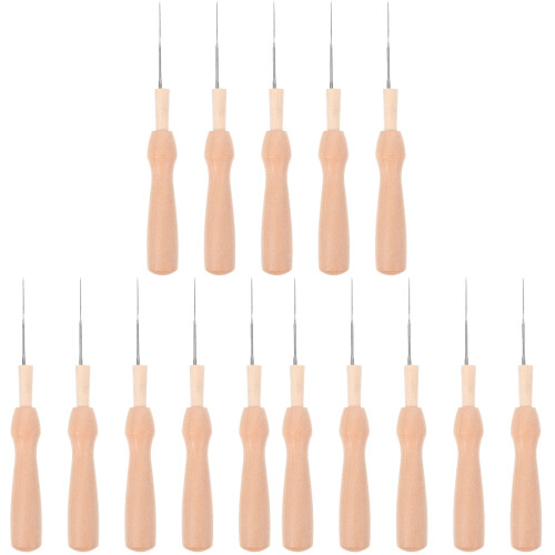 15Pcs DIY Needle Felting Needles Light Brown Wool Felt Tools Set 1