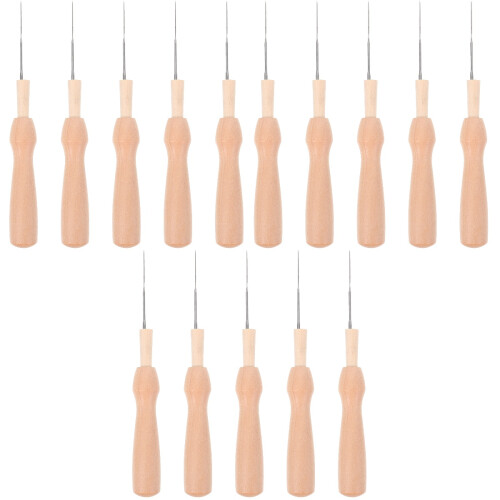 15Pcs DIY Needle Felting Needles Light Brown Wool Felt Tools Set 2