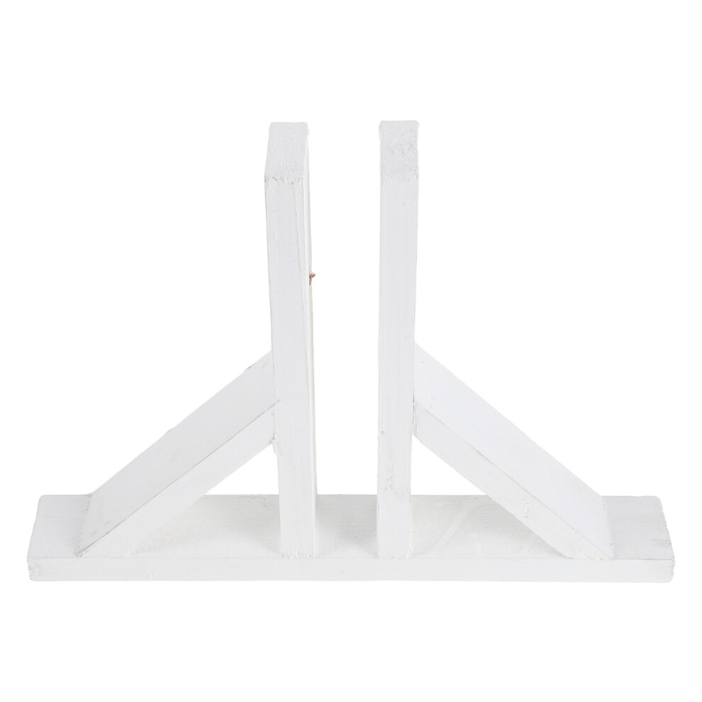 3Pcs Natural Wood Fence Stand White Durable Garden Fence Base 3631600022412