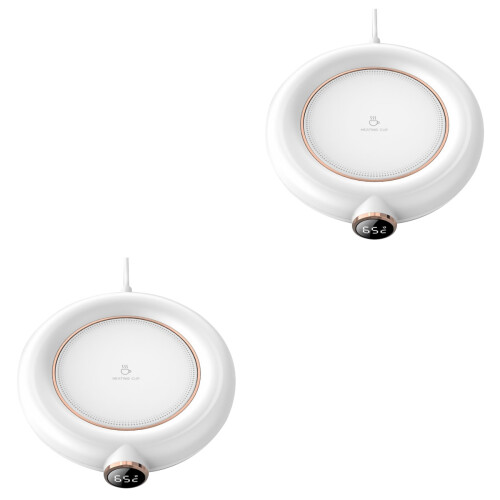 2 Pcs Warm Coaster Office Coffee Warmer Usb Electric Beverage Plate 2