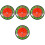 4Pièces Marqueurs Golf Légers ABS Multi Couleur Résistants 5