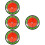4Pièces Marqueurs Golf Légers ABS Multi Couleur Résistants 9
