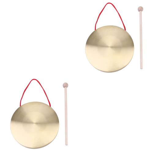 2Ensembles Hand Gong Cuivre Instrument Percussion Chinois Musical 2